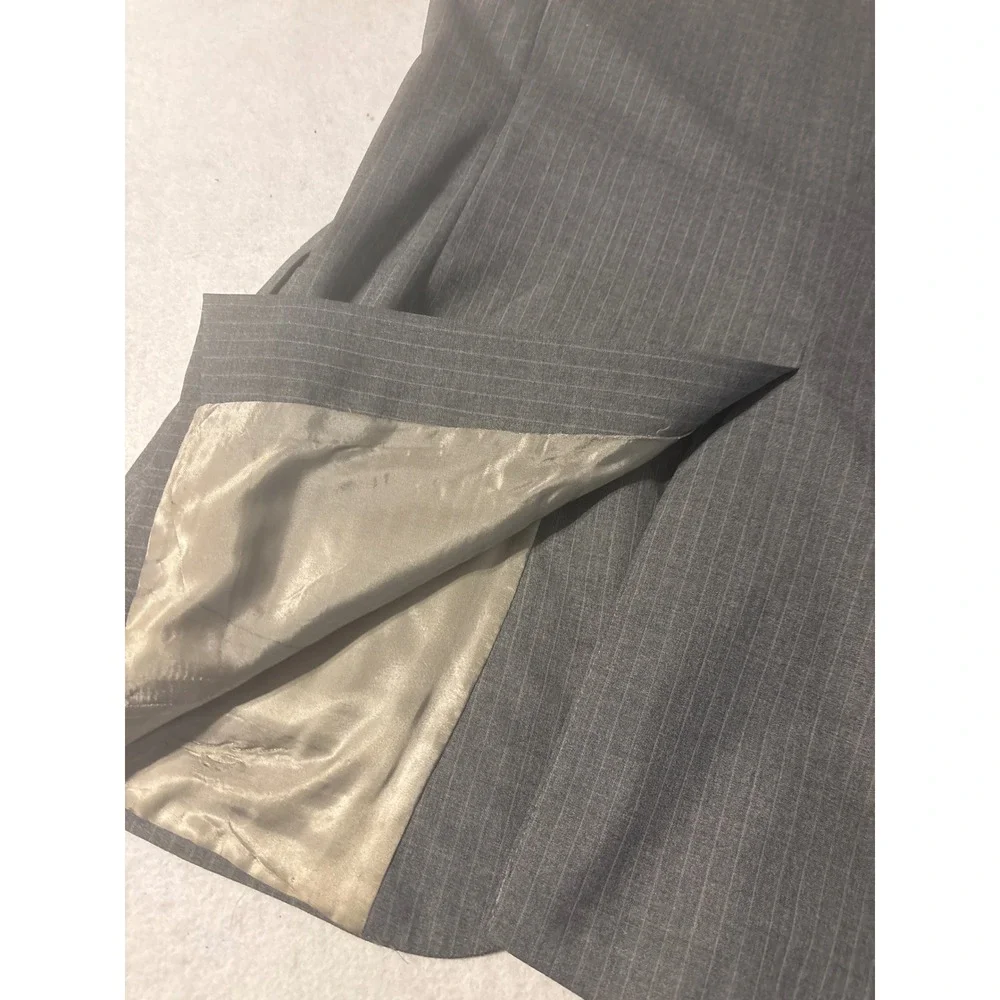 Polo University Ralph Lauren Blazer Mens‎ Grey Pinstripe SZ 37R Pant31x30